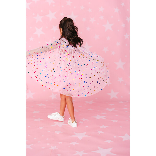 Pink Confetti Cape, Pink - Costume Accessories - 4