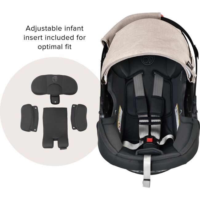 Stroll & Ride Travel System, Gold/Melange Flax - Travel Systems - 3