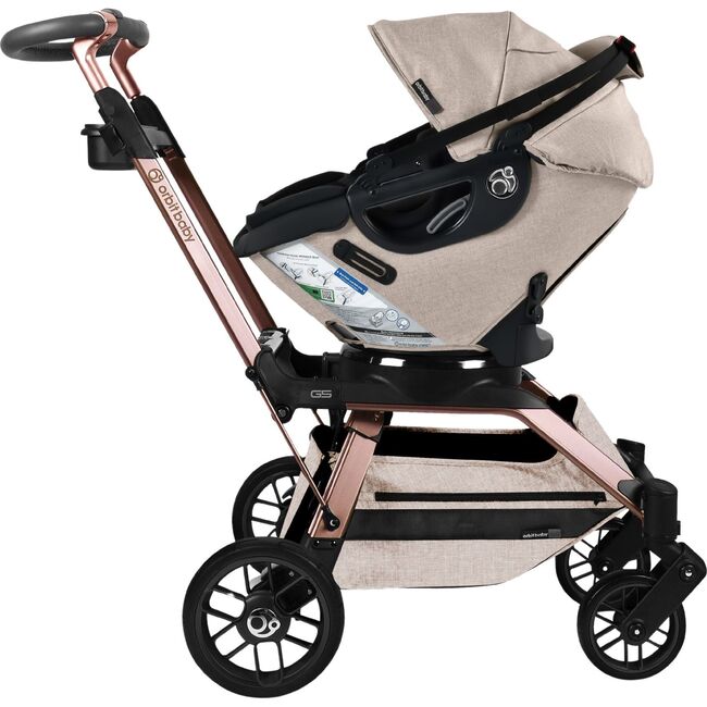 Stroll, Lounge & Ride Travel System, Rose Gold/Melange Flax - Travel Systems - 5