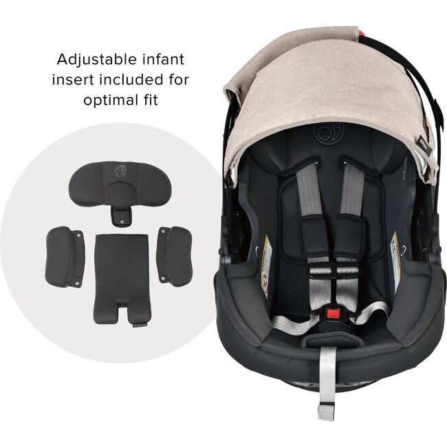 Stroll, Lounge & Ride Travel System, Titanium/Melange Flax - Travel Systems - 3