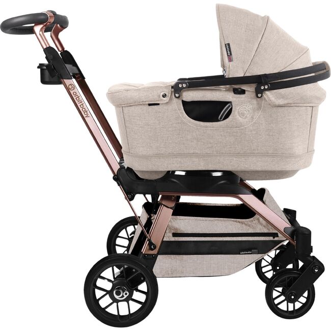Stroll, Lounge & Ride Travel System, Rose Gold/Melange Flax - Travel Systems - 7