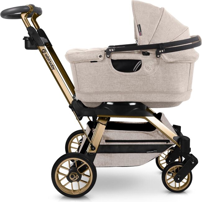 Stroll, Lounge & Ride Travel System, Gold/Melange Flax - Travel Systems - 7
