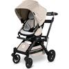 G5 Stroller, Black/Melange Flax - Single Strollers - 1 - thumbnail