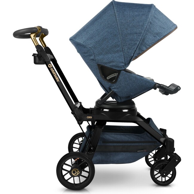 Stroll & Ride Travel System, Black Luxe/Melange Navy - Travel Systems - 6