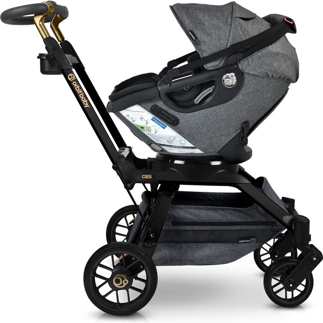 Stroll & Ride Travel System, Black Luxe/Melange Grey - Travel Systems - 5