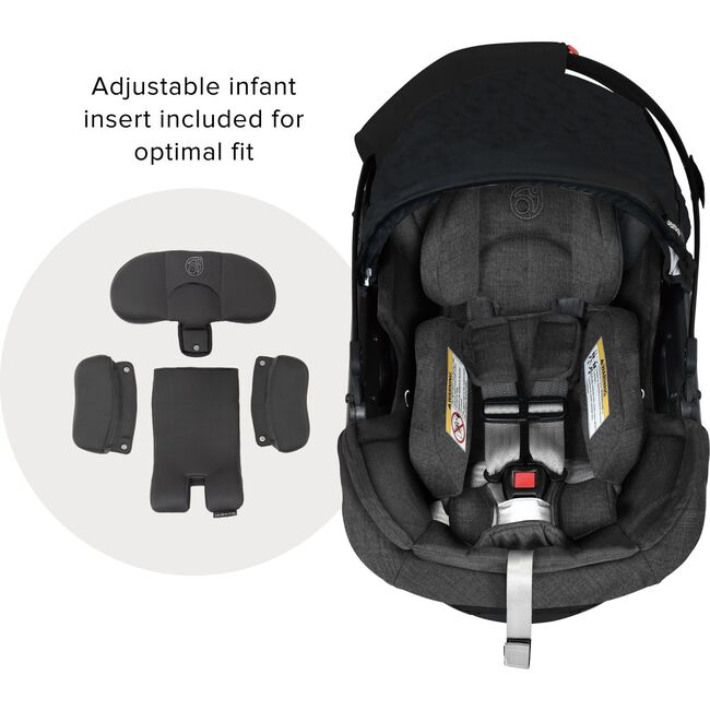 Jog & Ride Travel System, Black/Black Merino - Travel Systems - 3