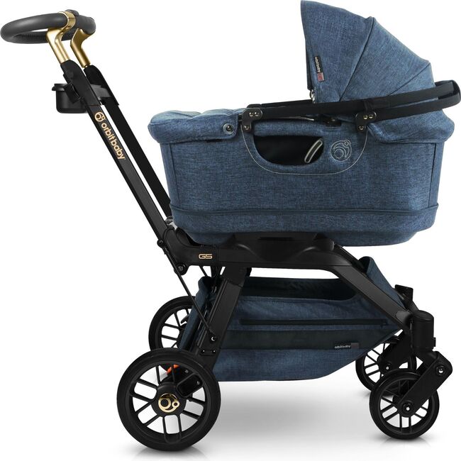 Stroll, Lounge & Ride Travel System, Black Luxe/Melange Navy - Travel Systems - 7