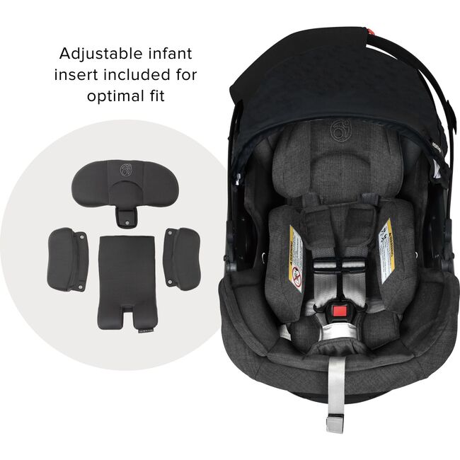 Jog, Lounge & Ride Travel System, Black/Black Merino - Travel Systems - 3