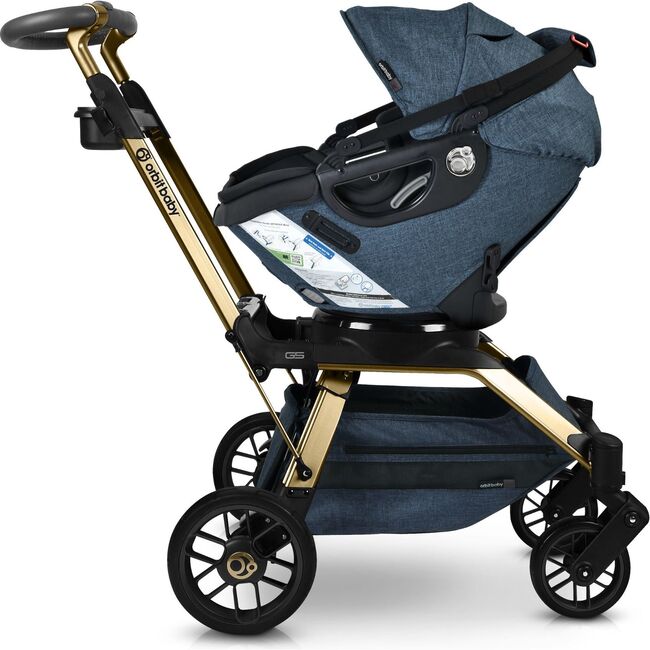 Stroll, Lounge & Ride Travel System, Gold/Melange Navy - Travel Systems - 5