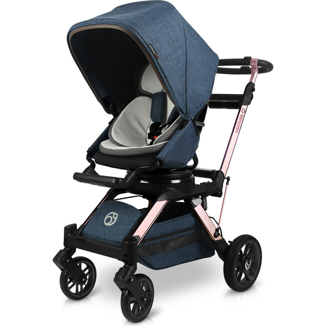 G5 Stroller, Rose Gold/Melange Navy