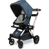 G5 Stroller, Rose Gold/Melange Navy - Single Strollers - 1 - thumbnail