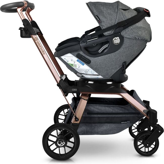 Stroll, Lounge & Ride Travel System, Rose Gold/Melange Grey - Travel Systems - 5