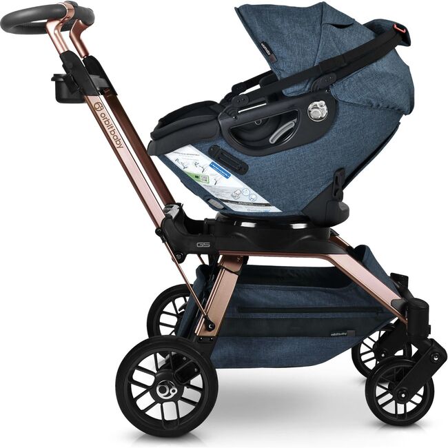 Stroll, Lounge & Ride Travel System, Rose Gold/Melange Navy - Travel Systems - 5