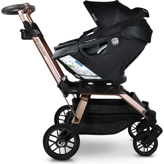 Stroll & Ride Travel System, Rose Gold/Black Merino - Travel Systems - 5