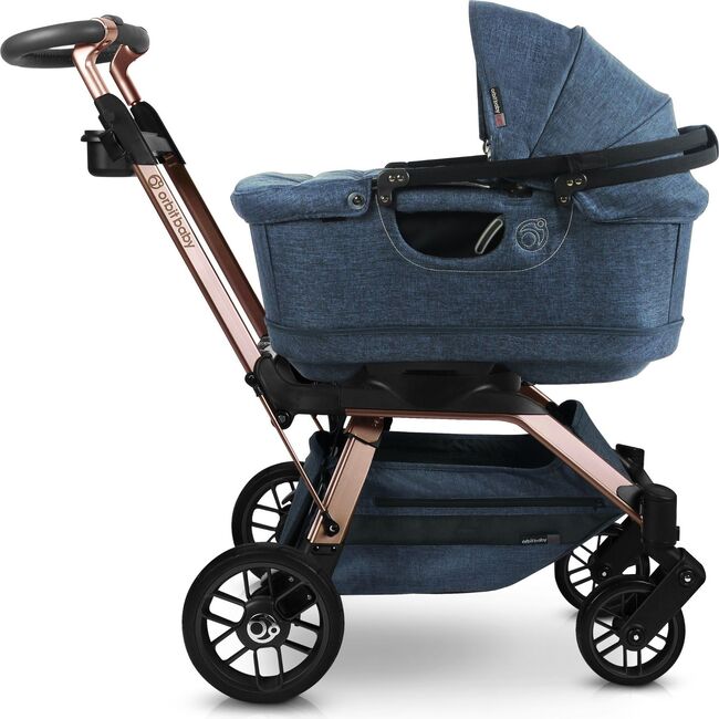 Stroll, Lounge & Ride Travel System, Rose Gold/Melange Navy - Travel Systems - 7