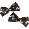 LuluLuvs Skinny Ribbon Pigtail Bows, Liberty of London Brown Floral - Hair Accessories - 1 - thumbnail