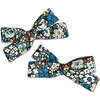 LuluLuvs Skinny Ribbon Pigtail Bows, Liberty of London Blue Floral - Hair Accessories - 1 - thumbnail
