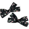 LuluLuvs Skinny Ribbon Pigtail Bows, Liberty of London Black/Pink Floral - Hair Accessories - 1 - thumbnail