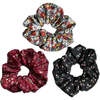 LuluLuvs Scrunchies, Liberty of London Burgundy/Pink/Black Florals Bundle Set - Scrunchies - 1 - thumbnail