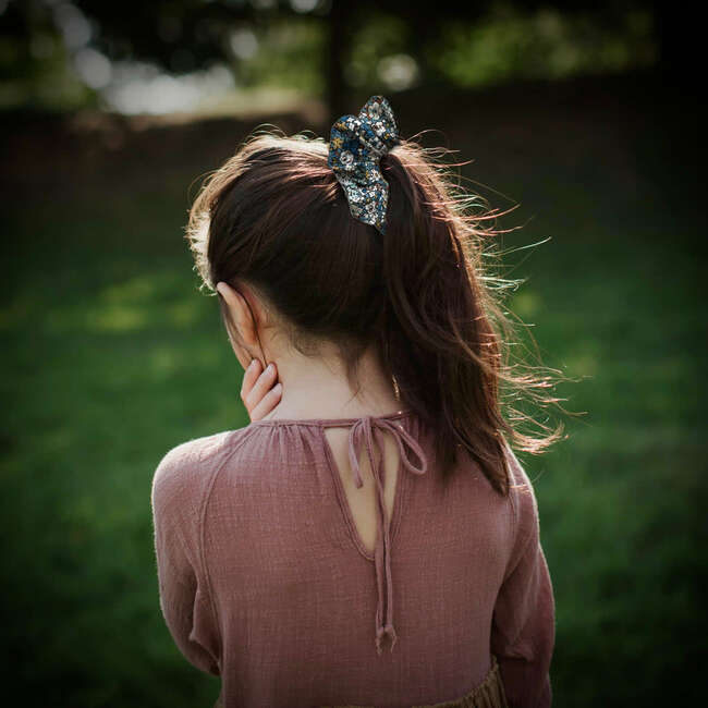 LuluLuvs Scrunchies, Liberty of London Blue/Olive Florals Bundle Set - Scrunchies - 2