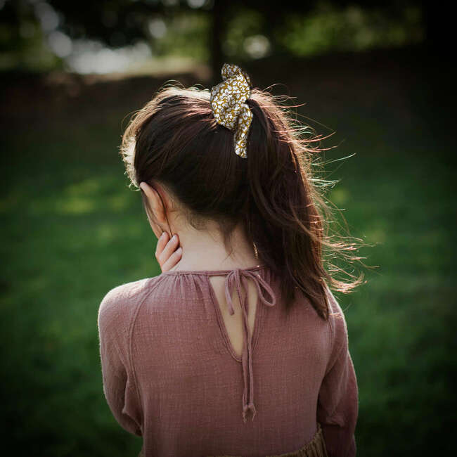 LuluLuvs Scrunchies, Liberty of London Brown/Mustard Florals Bundle Set - Scrunchies - 3