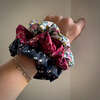 LuluLuvs Scrunchies, Liberty of London Burgundy/Pink/Black Florals Bundle Set - Scrunchies - 5