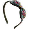LuluLuvs Liberty of London Bow Headband, Olive/Pink Floral - Headbands - 4 - thumbnail
