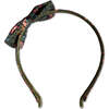 LuluLuvs Liberty of London Bow Headband, Olive/Pink Floral - Headbands - 6 - thumbnail