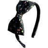 LuluLuvs Liberty of London Bow Headband, Black/Pink Floral - Headbands - 1 - thumbnail