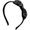LuluLuvs Liberty of London Bow Headband, Black/Pink Floral - Headbands - 4 - thumbnail