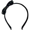 LuluLuvs Liberty of London Bow Headband, Black/Pink Floral - Headbands - 6 - thumbnail