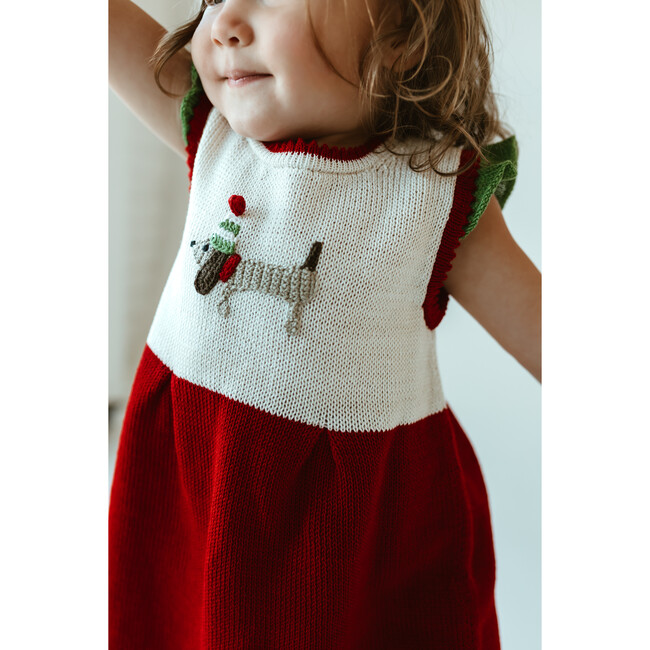 Holiday Dog Dress, Cream