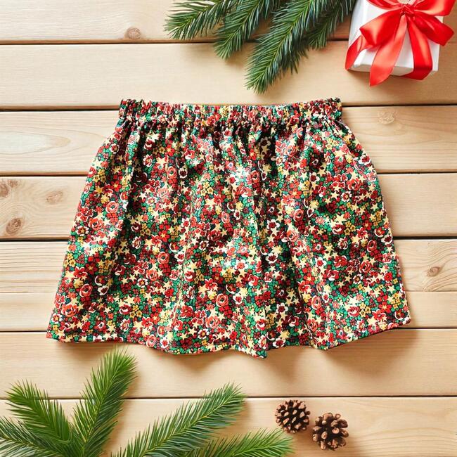 Liberty of London Girls Christmas Elasticated Skirt, Emma Etoile - Skirts - 2