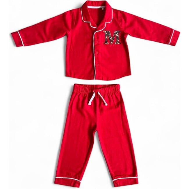 Liberty of London Children's Personalised Classic Pyjamas, Red