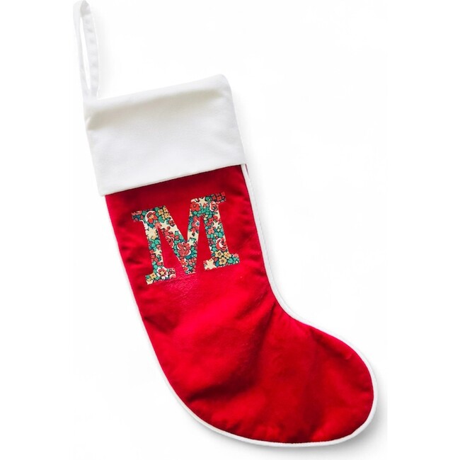 Liberty of London Children's Personalised Christmas Stocking, Red