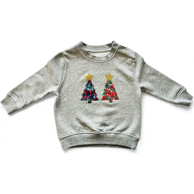 Liberty of London Children's Christmas Trees Jumper, Grey