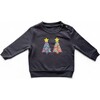 Liberty of London Children's Christmas Trees Jumper, Navy - Sweatshirts - 1 - thumbnail
