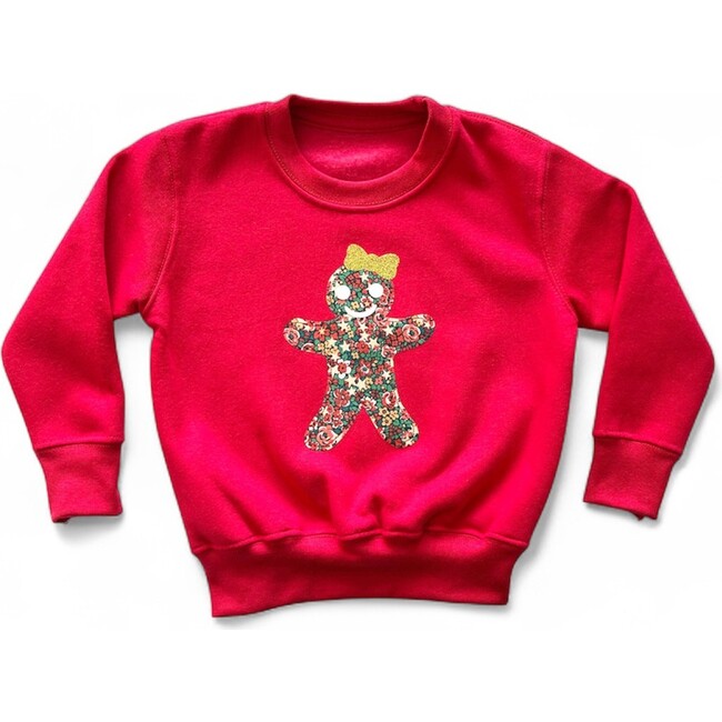 Liberty of London Children's Christmas Gingerbread Jumper, Red