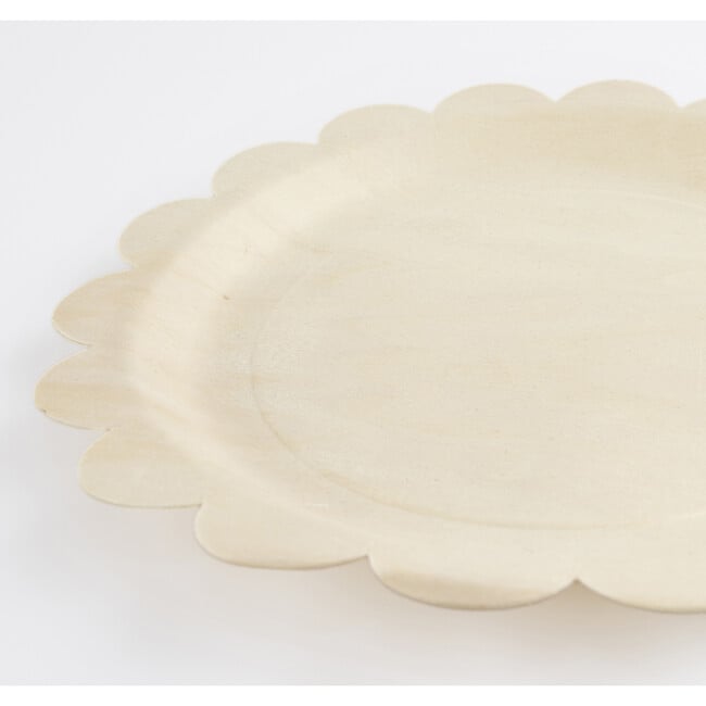 Wooden Scalloped Small Plates - Party - 3
