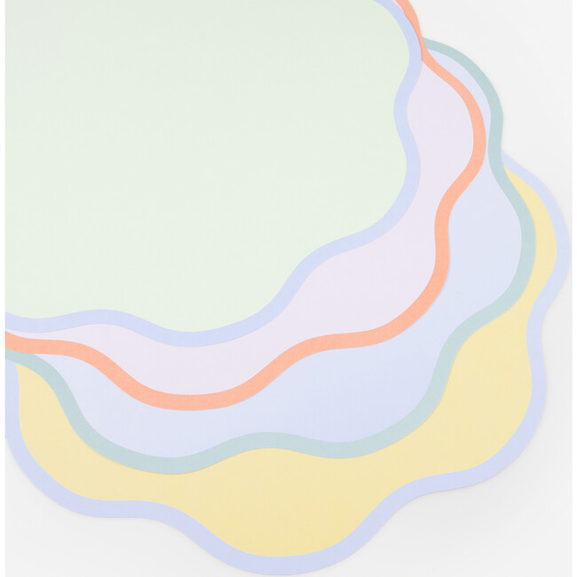 Wavy Round Paper Placemats - Party - 3