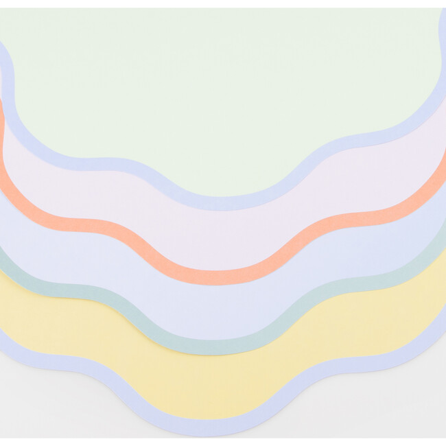 Wavy Round Paper Placemats - Party - 5