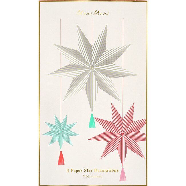 Stripe Star Decorations - Party - 6