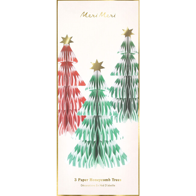 Stripe Paper Honeycomb Trees - Party - 5