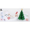 Snowman Family Concertina Christmas Card - Party - 1 - thumbnail