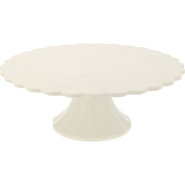 Small Cream Reusable Bamboo Cake Stand
