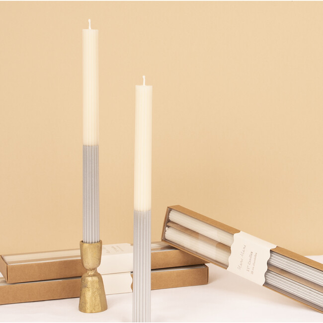 Silver Dipped Table Candles