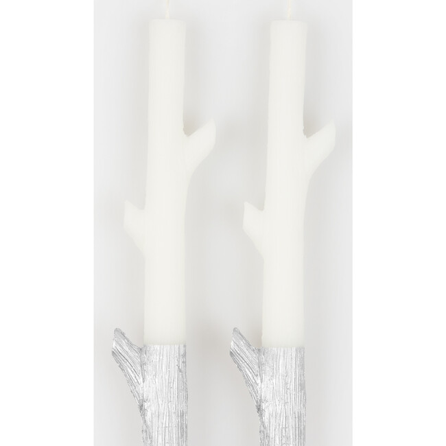 Silver Dipped Stick Candles - Candles - 3