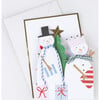 Snowman Family Concertina Christmas Card - Party - 5 - thumbnail