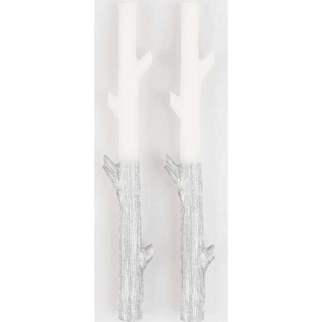 Silver Dipped Stick Candles - Candles - 4
