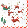 Santa, Sleigh & Reindeer Large Napkins - Party - 1 - thumbnail